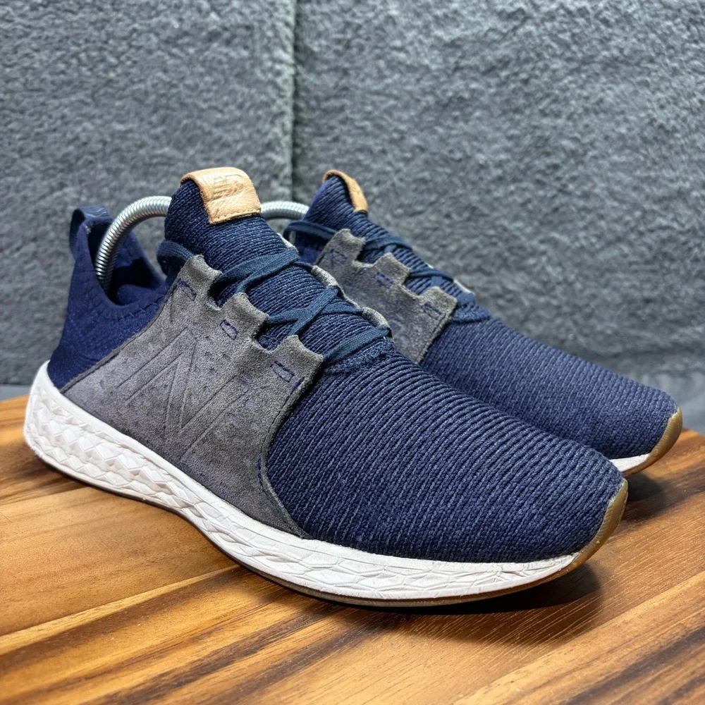 New Balance Fresh Foam Cruz v2 Mens Navy Blue Grey Sneakers MCRUZON Size 9